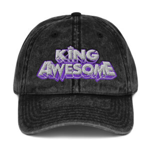 King Awesome Logo Vintage Cotton Twill Cap