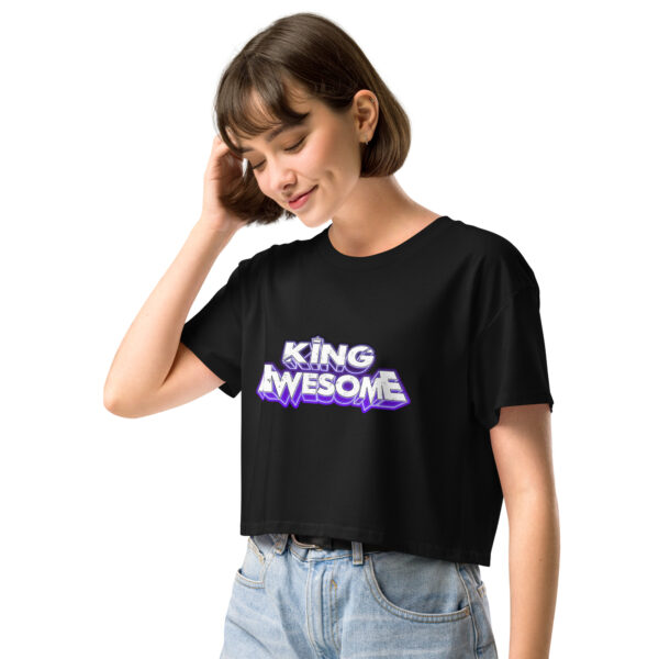 King Awesome Logo Women’s crop top - Image 3